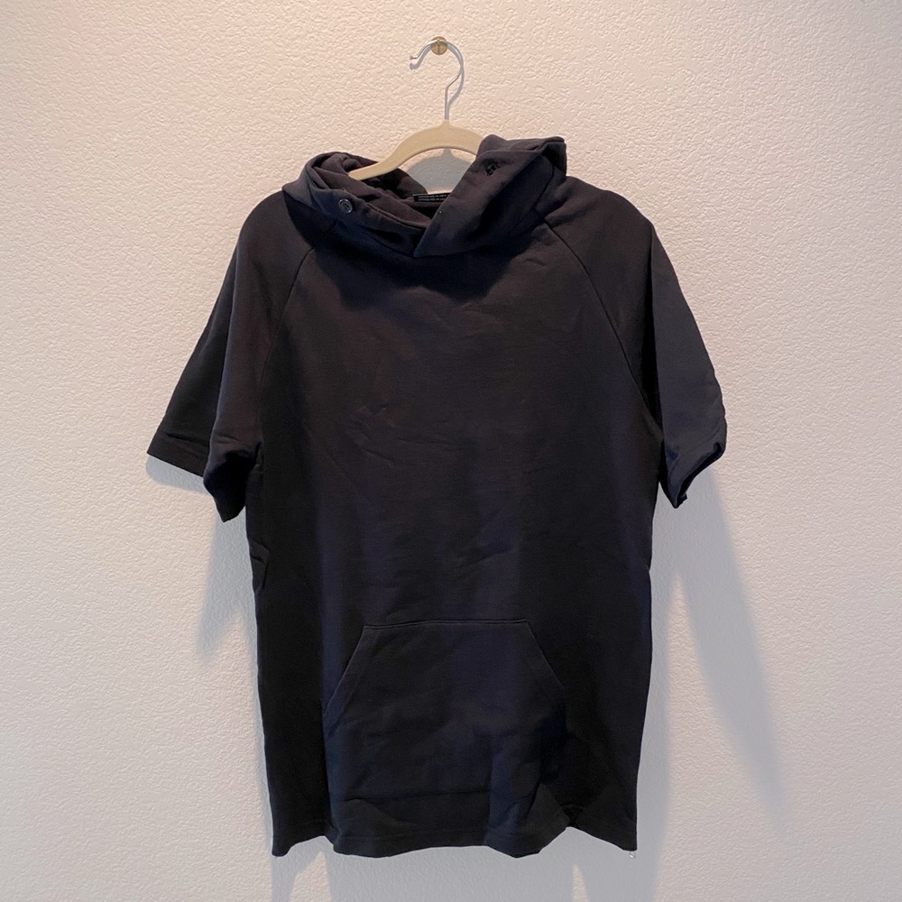 KNYEW Hooded Short-Sleeve Sweatshirt